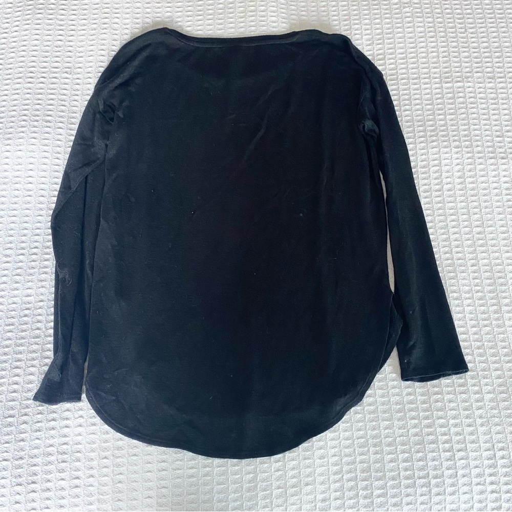 Banana Republic signature long sleeve tee black size Small - Picture 5 of 5